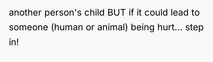 another person's child BUT if it could lead to someone...