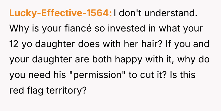 Lucky-Effective-1564 I don't understand. Why is your fiancé so invested...