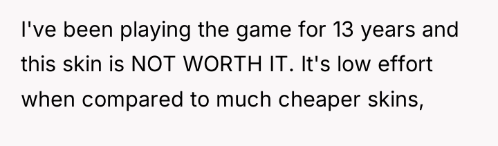 I've been playing the game for 13 years and this...