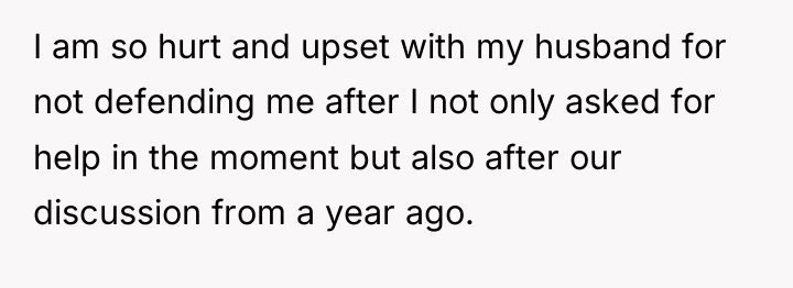 I am so hurt and upset with my husband for...