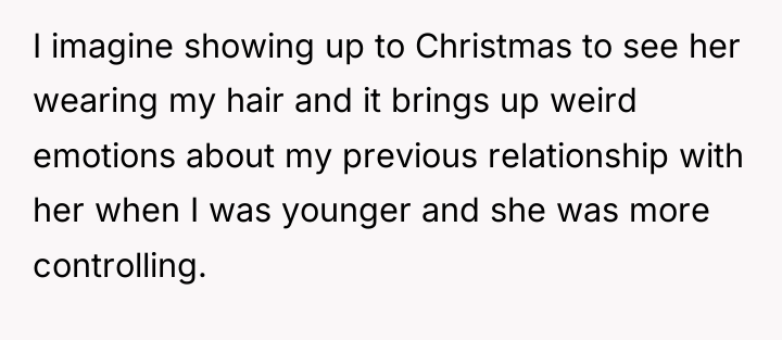 I imagine showing up to Christmas to see her wearing...