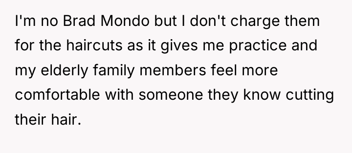 I'm no Brad Mondo but I don't charge them for...