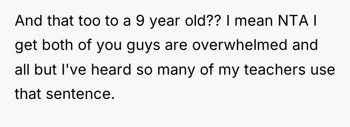 And that too to a 9 year old?? I mean...