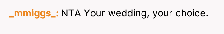 _mmiggs_ NTA Your wedding, your choice.