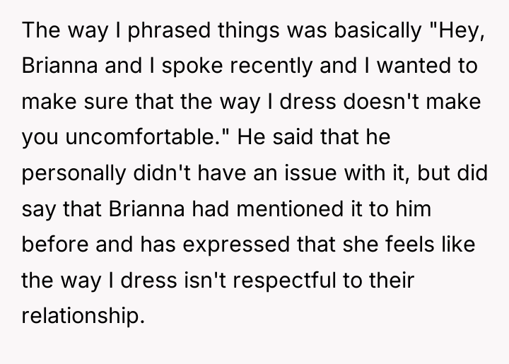 The way I phrased things was basically "Hey, Brianna and...