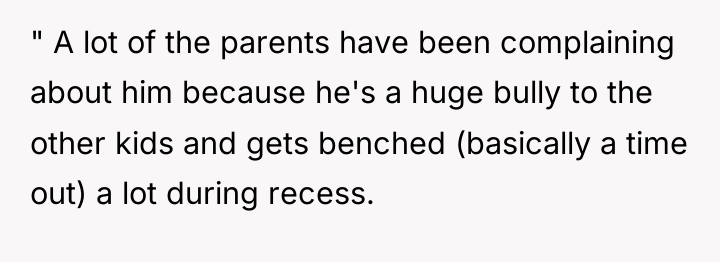 " A lot of the parents have been complaining about...