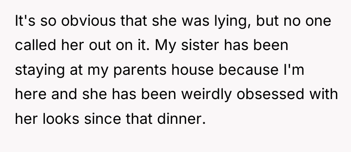 It's so obvious that she was lying, but no one...
