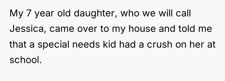 My 7 year old daughter, who we will call Jessica,...