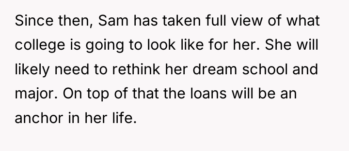 Since then, Sam has taken full view of what college...