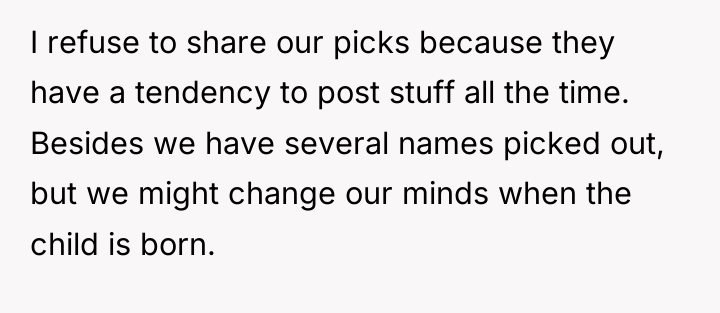 I refuse to share our picks because they have a...