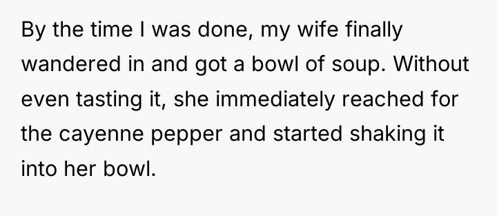 By the time I was done, my wife finally wandered...