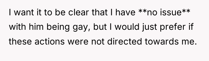 I want it to be clear that I have **no...