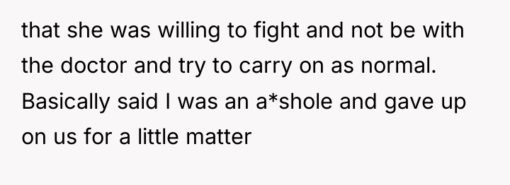 that she was willing to fight and not be with...