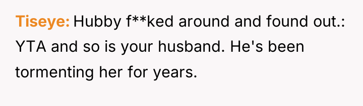 Tiseye Hubby f**ked around and found out.: YTA and so...