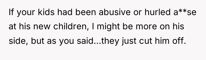 If your kids had been abusive or hurled a**se at...