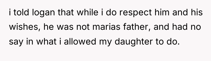 i told logan that while i do respect him and...