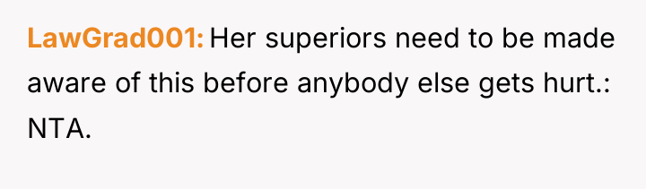 LawGrad001 Her superiors need to be made aware of this...