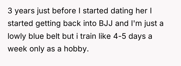 3 years just before I started dating her I started...