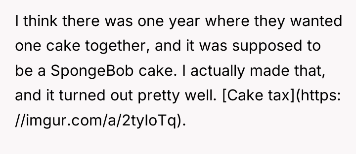 I think there was one year where they wanted one...
