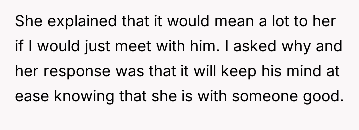 She explained that it would mean a lot to her...