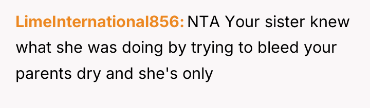 LimeInternational856 NTA Your sister knew what she was doing by...