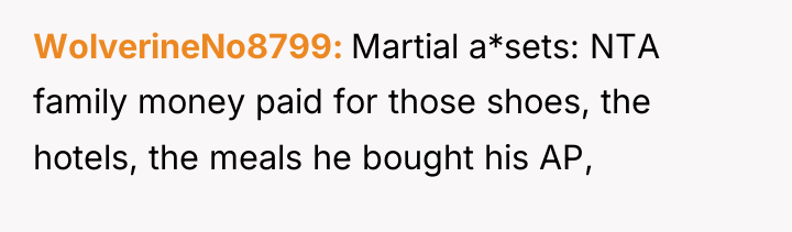 WolverineNo8799 Martial a*sets: NTA family money paid for those shoes,...
