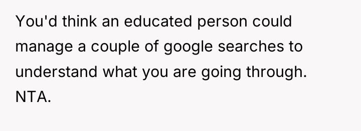You'd think an educated person could manage a couple of...
