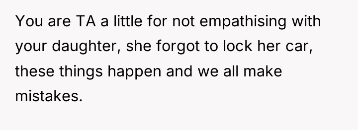 You are TA a little for not empathising with your...