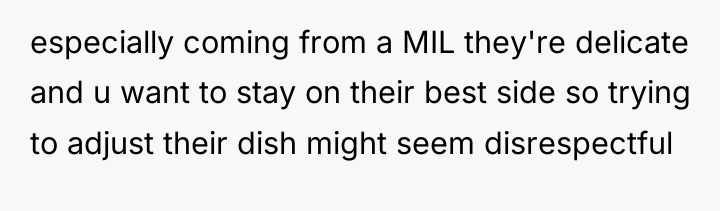 especially coming from a MIL they're delicate and u want...