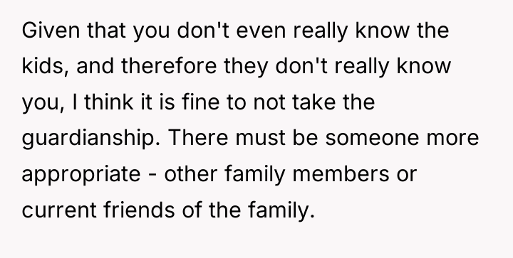Given that you don't even really know the kids, and...