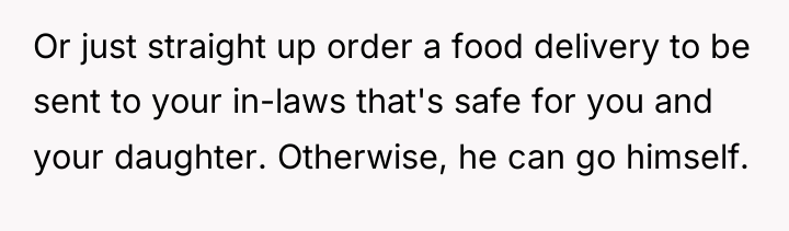 Or just straight up order a food delivery to be...