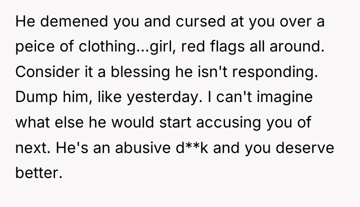 He demened you and cursed at you over a peice...