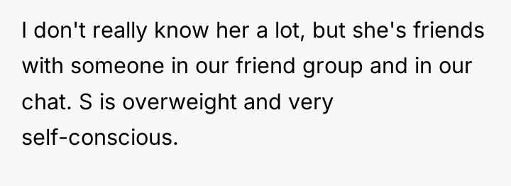I don't really know her a lot, but she's friends...