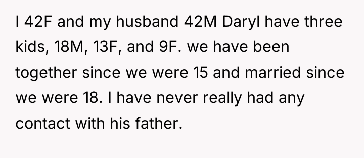 I 42F and my husband 42M Daryl have three kids,...