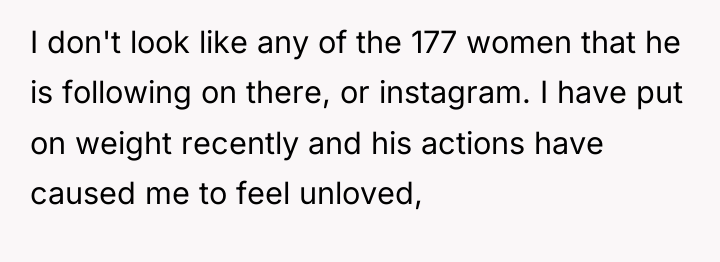 I don't look like any of the 177 women that...