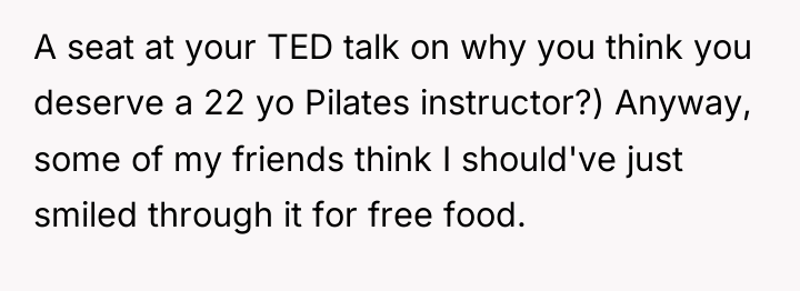 A seat at your TED talk on why you think...