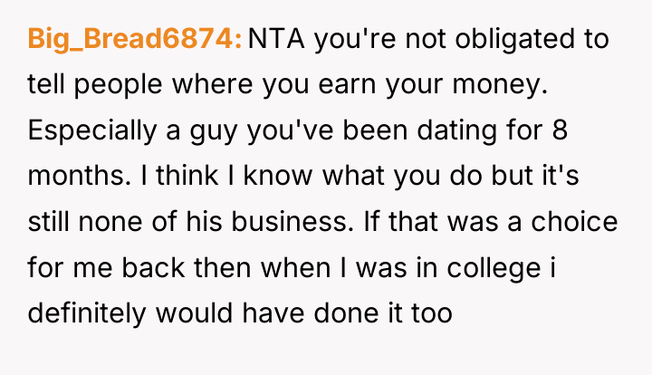 Big_Bread6874 NTA you're not obligated to tell people where you...