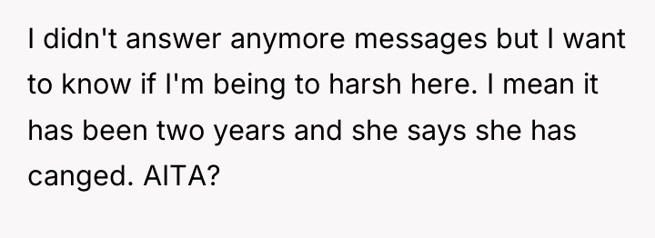I didn't answer anymore messages but I want to know...