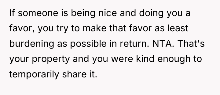 If someone is being nice and doing you a favor,...