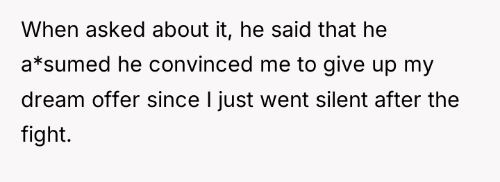 When asked about it, he said that he a*sumed he...