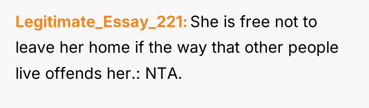 Legitimate_Essay_221 She is free not to leave her home if...