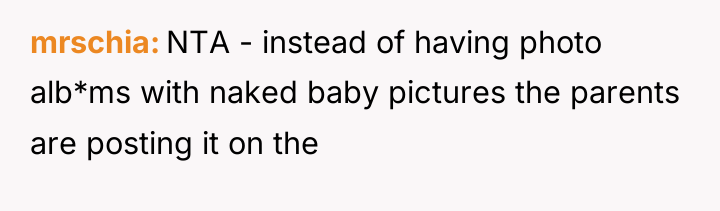 mrschia NTA - instead of having photo alb*ms with naked...