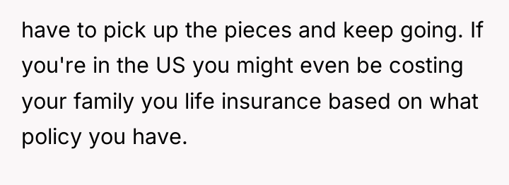 have to pick up the pieces and keep going. If...