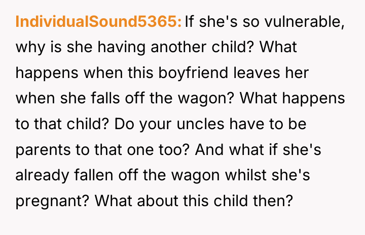 IndividualSound5365 If she's so vulnerable, why is she having another...