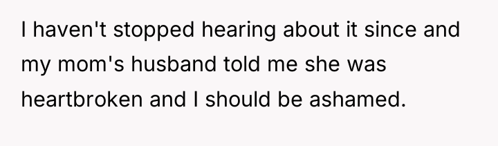 I haven't stopped hearing about it since and my mom's...