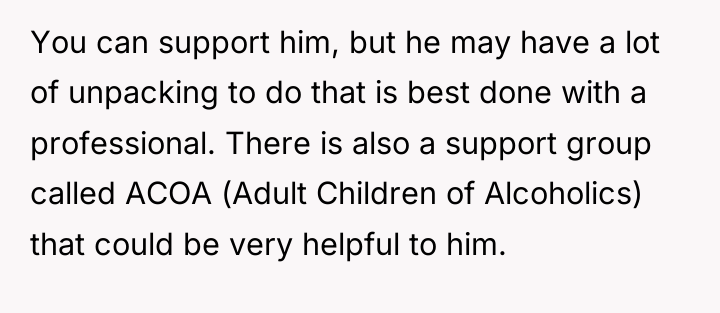 You can support him, but he may have a lot...