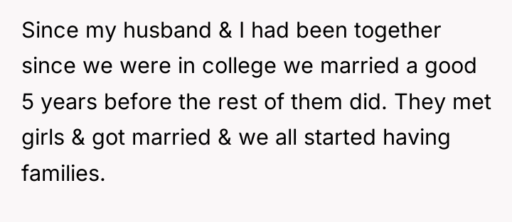Since my husband & I had been together since we...