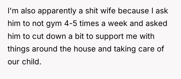 I'm also apparently a shit wife because I ask him...