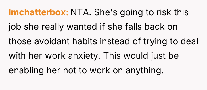 lmchatterbox NTA. She's going to risk this job she really...