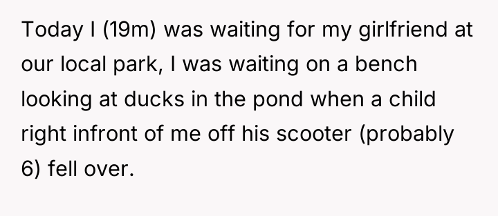 Today I (19m) was waiting for my girlfriend at our...